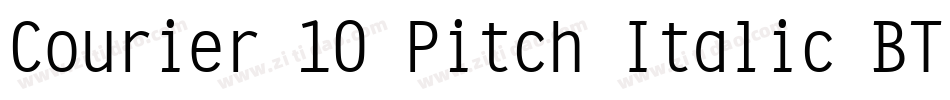 Courier 10 Pitch Italic BT字体转换